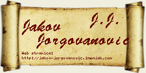 Jakov Jorgovanović vizit kartica